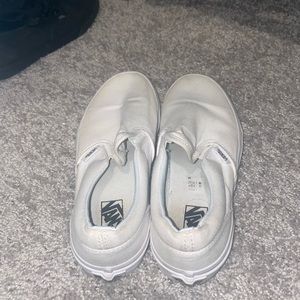 White slip on vans